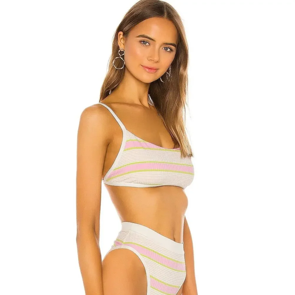 NWT! L*Space Gemma Bikini Top in BubbleGum Pink - Size Large